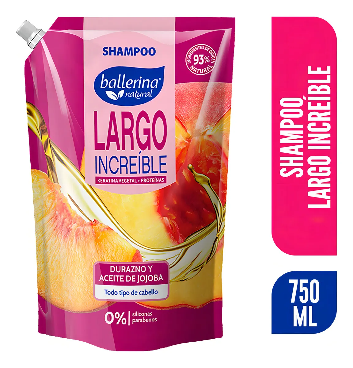 Shampoo Ballerina Largo increíble 750ml